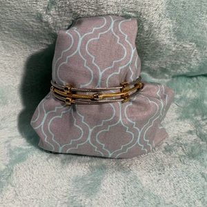 💙 Used Avon Two Tone Stainless Steel Cuff Bracelet